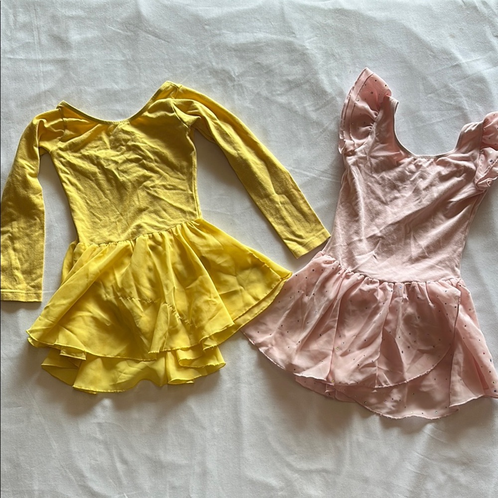 Set of 2 Yellow and Pink Ballet Dresses